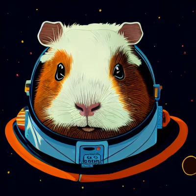 Th3K3nshi - #midi #journey #ai
"Guinea pig as astronaut" wygenerowane przez AI