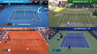 Szymas1234576847456 - Ostatnie mecze między Federerem i Nadalem na każdym ze szlemów....