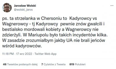 n.....u - Wolski potwierdza, że w Chersoniu bili się Ukraińcy z Rosjanami

#ukraina...