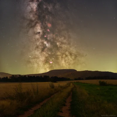 Nightscapes_pl - Jeszcze sierpniowe mleko nad Górami Stołowymi a konkretnie nad Szcze...