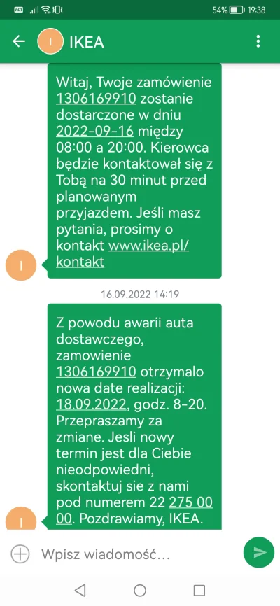 Uneedhelp - Zamówiłem na #ikea witrynę z dostawą do domu na 16.09. W dniu, w którym p...