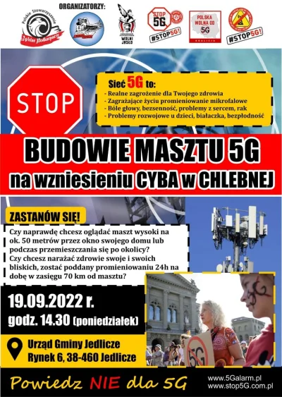 k.....a - Kiedyś Łukasiewicz a dzisiaj pod Krosnem odbywa się protest przeciwko 5G. C...