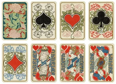 Borealny - Karty w stylu art nouveau, ok. 1901, Paryż.
Zaprojektowane przez francuski...