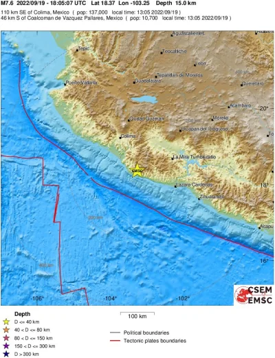 KubaGrom - W Meksyku miało dwie godziny temu silne trzęsienie ziemi. Moment siły to 7...