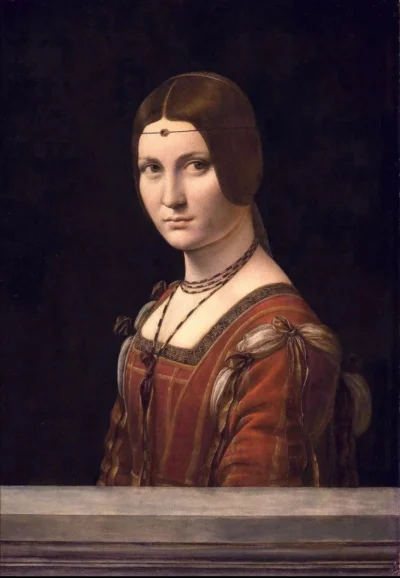 Loskamilos1 - "La Belle Ferronniere"- jest to obraz przypisywany osobie Leonarda da V...