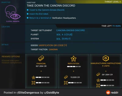 Keris - #elitedangerous Pewnie nie każdy wie ale discord grupy badawczej Cannon był z...