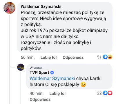 B.....a - Komentarz pod zdjęciem TVP Sport gdzie Lewandowski zakłada niebiesko-żółtą ...
