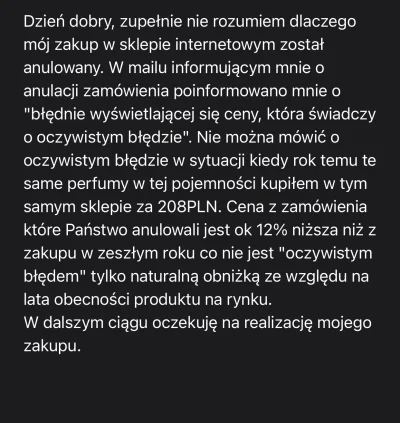 adiosk - #perfumy 
Zobaczymy co odpiszą i jutro naskrobie maila do uokik. Według mnie...