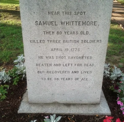Loskamilos1 - Samuel Whittemore był najstarszym bojownikiem w szeregach amerykańskich...