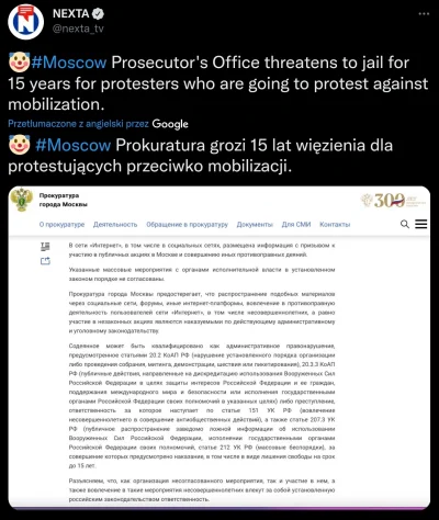 s.....o - 15 lat za kratkami za protesty przeciwko mobilizacji XD 
#ukraina #rosja #...