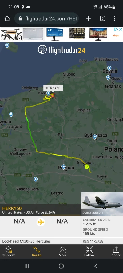 agiller - Co ten hercules.
#flightradar24 #samoloty #wojsko