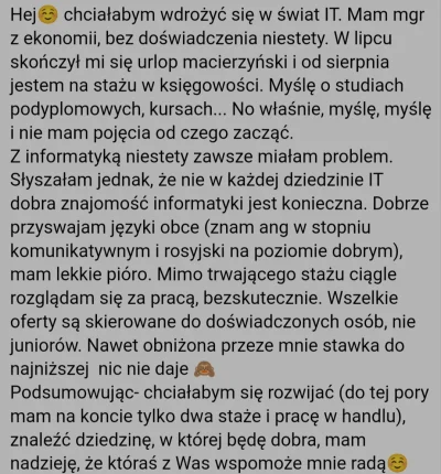 TMP_2137 - Hej, chce pracować w IT. Co prawda nie lubię informatyki, ale to przecież ...