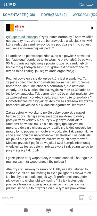 Ekspertodniczego - Użytkownik "nie jestem homofobem" @rifraw wielokrotnie robił homof...