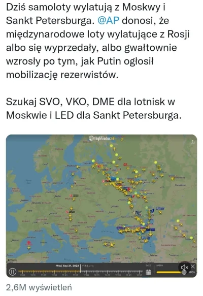 mirek_86 - #rosja 


https://twitter.com/flightradar24/status/1572630639655927815?t=g...