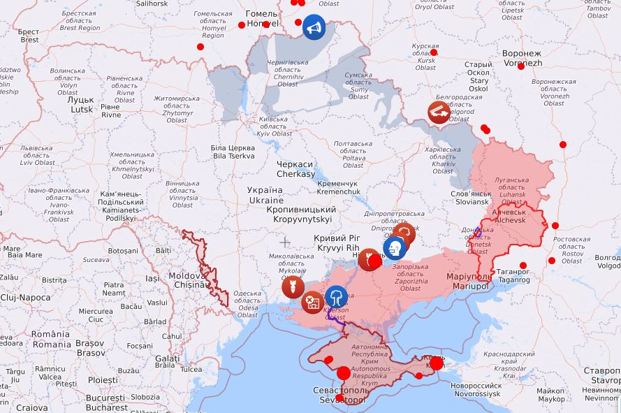 Линии обороны украины на карте