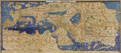 Loskamilos1 - Mapa świata stworzona przez arabskiego kartografa, Muhammada Al-Idrisi,...