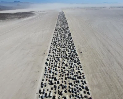 CaptainSharp - Tak wyglądał powrót z Burning Man w tym roku, 10-cio godzinny korek: