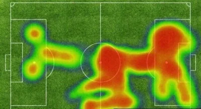 rebelyell - #mecz 
Heat map z dzisiejszego meczu i ogólnie może już być na przyszłość...