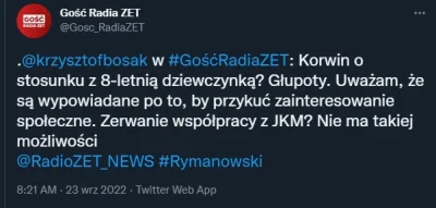 saakaszi - Krzysztof Bosak komentuje słowa Korwina o seksie z 8-letnią dziewczynką.
...