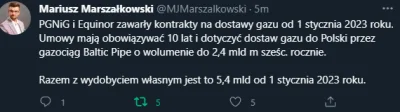 mastalegasta - @Tasde: Jest konkretna umowa i konkretne wydobycie przez PG