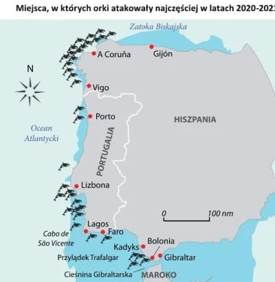 PMV_Norway - #zeglarstwo #morze #ciekawostko
Mapka przedstawia zgłoszone ataki orek n...