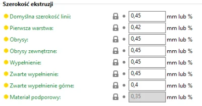 V1ru53k - Jaką macie ustawioną szerokość linii w prusaslicerze? Na enderku w curze mi...