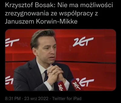 CipakKrulRzycia - #korwin #bekazkonfederacji #polityka 
#bosak wiedzą, że bez Janusz...