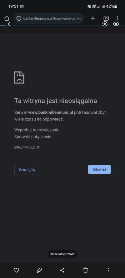 Wujekskubi - Mirki mam problem z nie działającą stroną/aplikacją banku millenium prze...