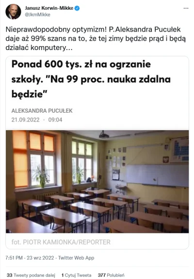 bastek66 - Ale się Ozjaszowi udał twit #polityka #korwin #jkm #konfederacja #bekazpis...