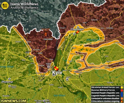 JanLaguna - Sytuacja pod Kijowem w dniu 1 kwietnia 2022 r., gdy Rosjanie rozpoczęli w...
