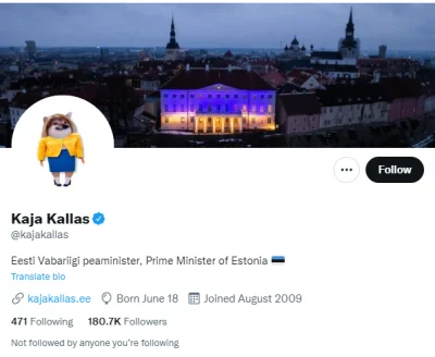Senuyo - Nowy avatar premier Estonii na Twitterze ( ͡° ͜ʖ ͡°)
#ukraina #wojna #nafo