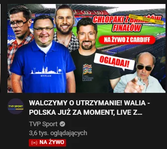 Romeqq87 - Miniatura live przed meczem z Walią na oficjalnym kanale TVP sport XD
#me...