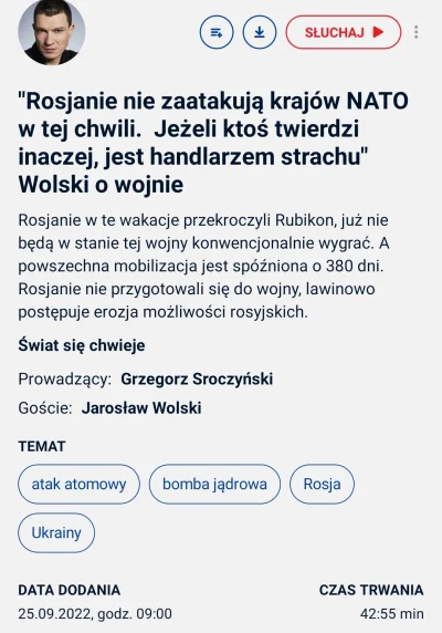 gtk90 - Dzisiaj w tokfm byl ciekawy wywiad z @wolskiowojnie (prawie godzinna rozmowa)...
