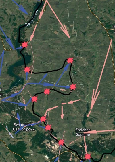 Dzosz89 - Mamy nowe przebicie linii rosyjskich na północ od Łymania
#ukraina