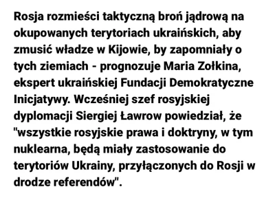 Kodzirasek - Ruskie rozmieszczą broń jądrową na okupowanych terenach potem będą zdoby...