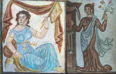 Loskamilos1 - Mozaiki ukazujące kobiety z terenów Iranu w czasach rządów Sasanidów, d...