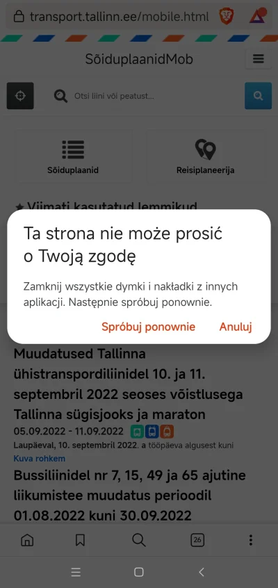 Koller - Brave nie pozwala mi blokować popupów jak dymek mesenger jest włączony. Musz...