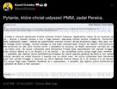 LukaszN - > I ponadto jak będzie jutro konferencja prasowa to niech padnie pytanie do...