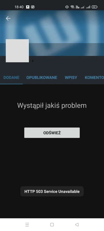 bizonsky - Czemu mam coś takiego po wejściu w swój profil w apce?

Edit: po wejściu w...