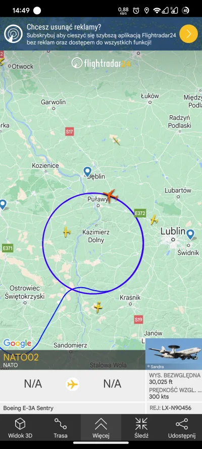 MamByleJakiNick - #awacs czegoś szuka, już piąte kółko robi ( ͡° ͜ʖ ͡°)

#flightradar...