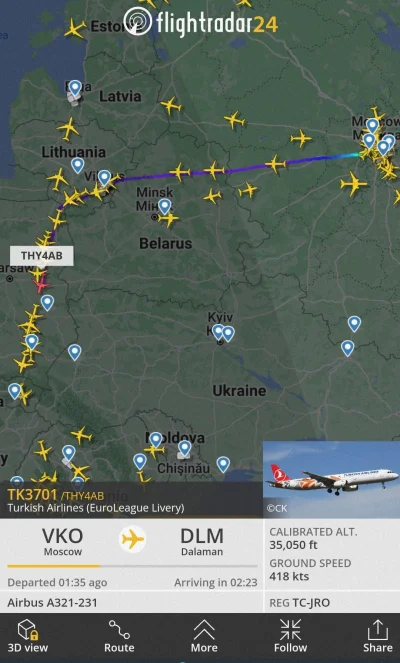 tymono1 - Dlaczego właściwie samoloty z Moskwy swobodnie latają sobie przez Polskę?

...