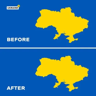 biesy - Mapa Ukrainy przed i po wystąpieniu Putina

#Ukraina #rosja #wojna