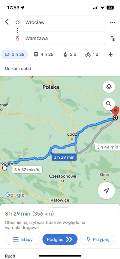 img99x - W Google Maps masz opcje „unikaj opłat” i wybiera Ci trasę bez opłat. Ta tra...