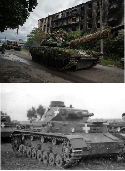 Nateusz1 - Takie mam skojarzenia gdy widzę malowania tych ukraińskich czołgów. Podobn...