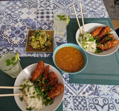 Boski_Szymon - Obiad w azjatyckim stylu. Polędwiczki z kurczaka w panierce z panco i ...
