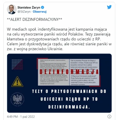 stefan_pmp - UWAGA DEZINFORMACJA

nie dajcie się nabrać na posty mówiące o przygoto...