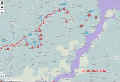 wolskiowojnie - W skrócie to wygląda to na przerwanie na północy frontu w Chersońskim...