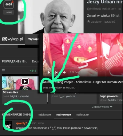 qwerty7 - @qwerty7: 6666 prześladuje mnie od rana a to Urban odszedł na łono Abrahama...
