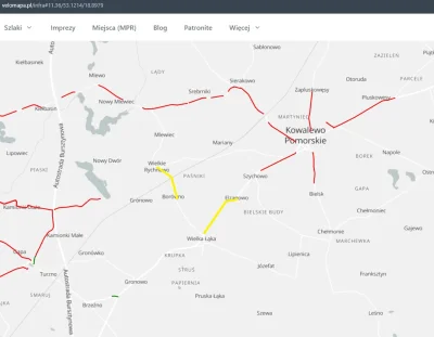 FistOfTruth - @velomapa: Przykład z mojej mniej więcej okolicy. Zaznaczyłem na żółto....