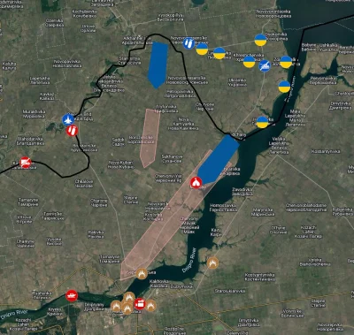 Pan_Buk - Aktualna mapka okolic Chersonia. Źródło: GeoConfirmed na Twitku.



#uk...